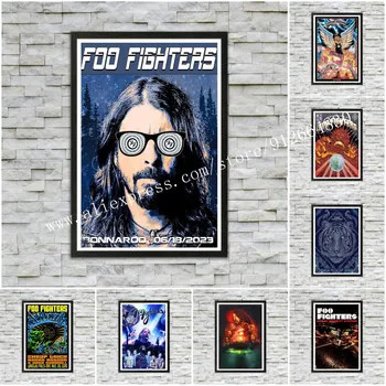 Коллекция Classic Band Плакат Foo Fighters Отпечатки на холсте Спальня Большой домашний декор Настенное искусство Картина холст настенный Офисный декор