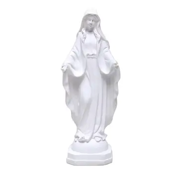 Статуя Девы Марии, Католическая Статуя Пресвятой Девы Марии, Религиозная смола для сада, патио, Надгробный камень на кладбище, Домашний декор