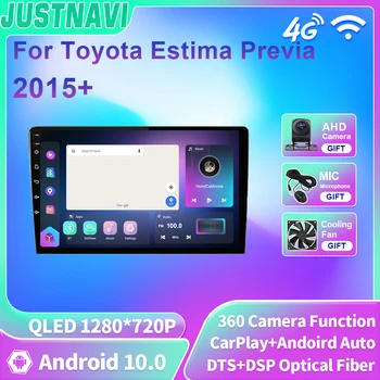 JUSTNAVI QLED Для Toyota Estima Previa 2015-2020 Android 10 Автомобильный Радио Мультимедийный Видеоплеер GPS Навигация Carplay 2 Din DVD