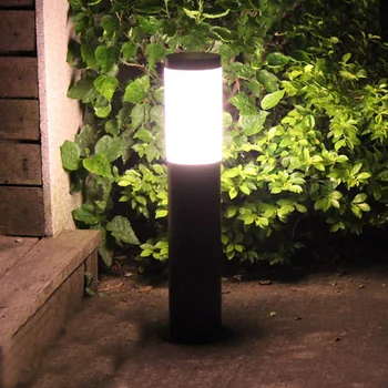 Водонепроницаемая Газонная лампа E27 из нержавеющей стали для наружного сада, патио, ландшафтной дорожки, светового столба, уличных столбов, фонарей